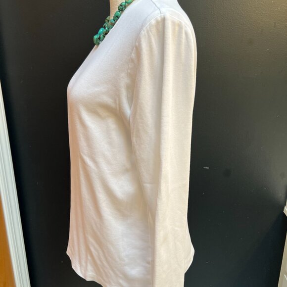 Classic L.L. Bean White Long Sleeve Tee - Picture 3 of 7